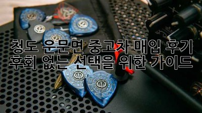 청도 운문면 중고차 매입 후기: 후회 없는 선택을 위한 가이드